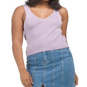 525 America sweetheart sweater tank top in lilac